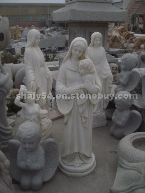 white marble Virgin Mary