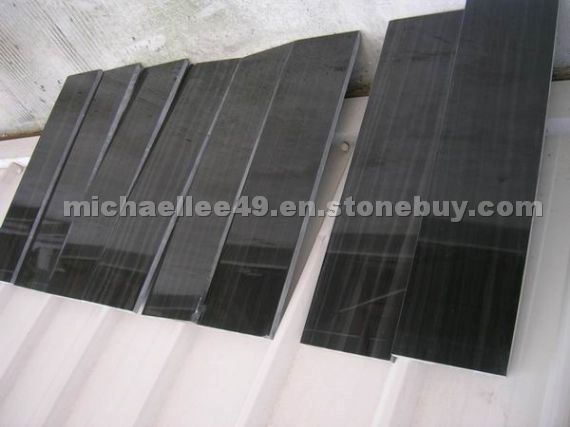 Wooden Black Marble Tile and Slab