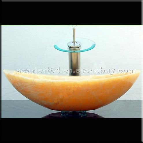 Yellow Onyx Sink
