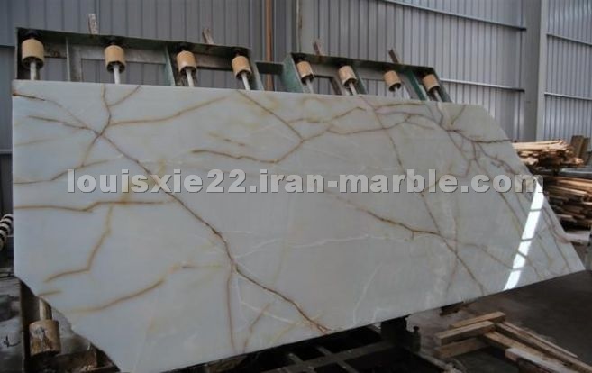 White onyx slab