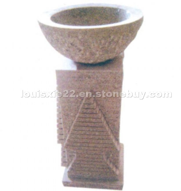 Sunset Gold Granite Pedestal Sink