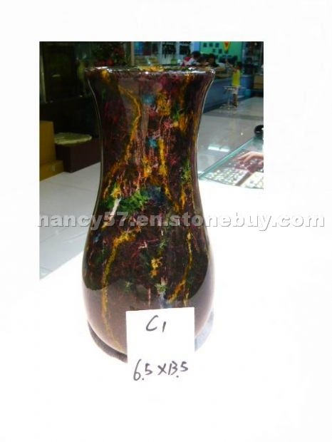 Multi-color jade vase Multi-color jade vase