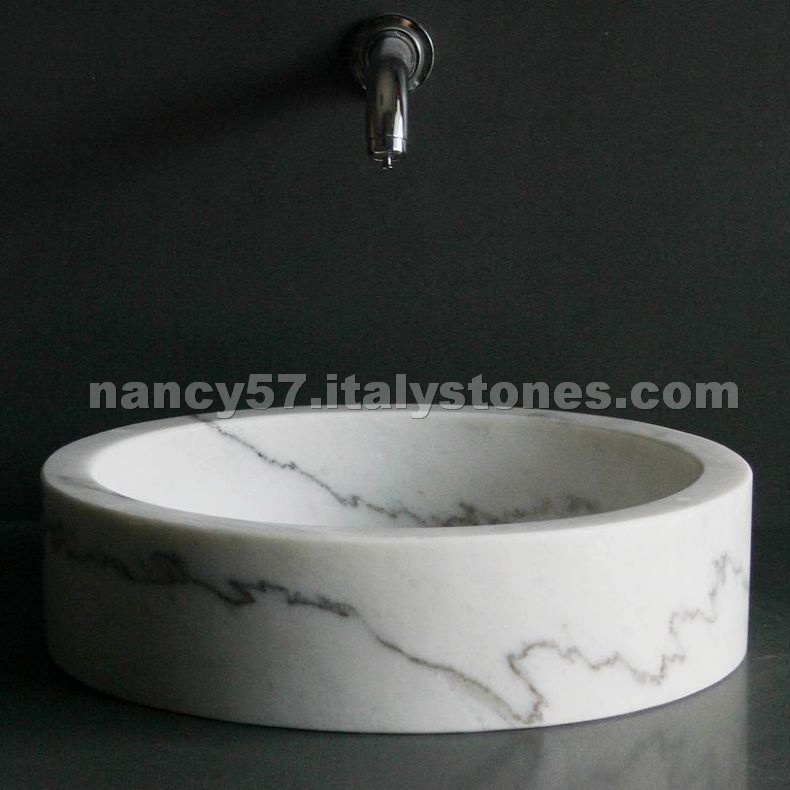 White Carrara Sinks, Wash Basins