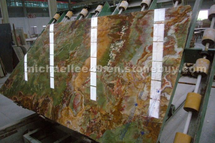 Dark Green Onyx Slab