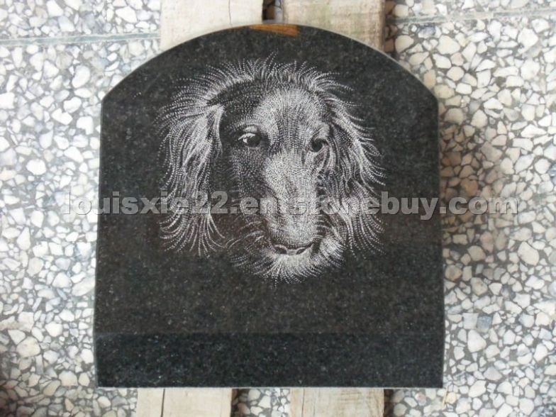 Shanxi Black Granite Animal Gravestone