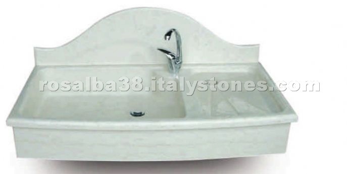 Sink in White Marble