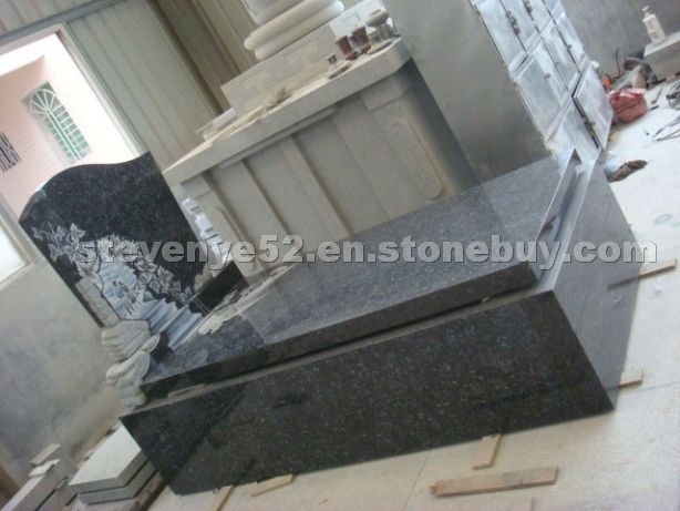 Butterfly blue granite tombstone Butterfly blue granite tombstone