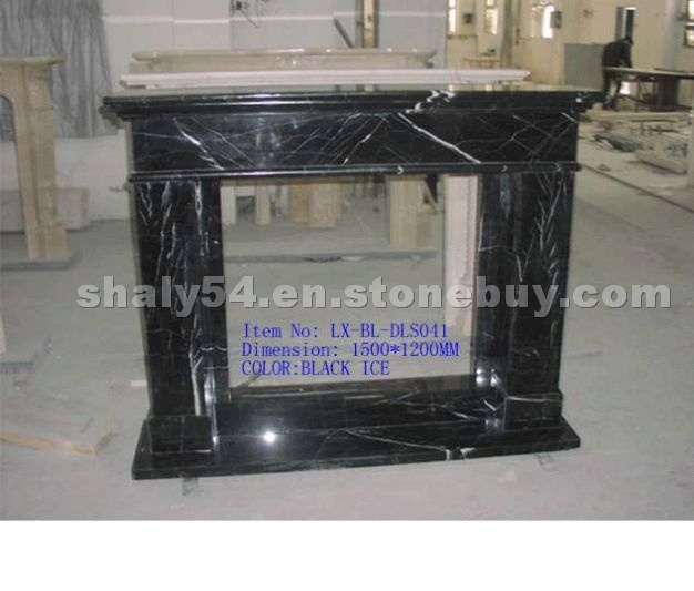 Black and white  fireplace
