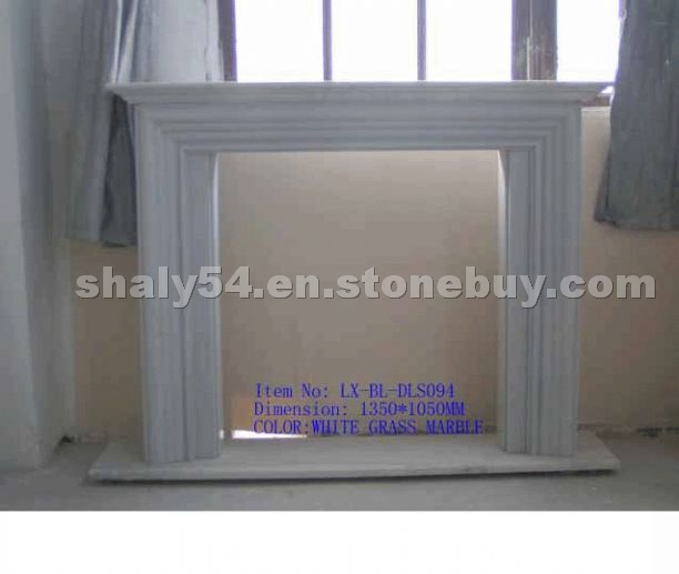 white grass fireplace