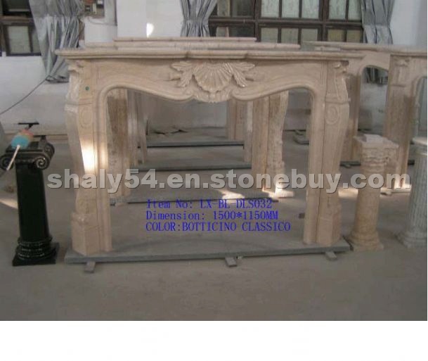 Botticino classino fireplace
