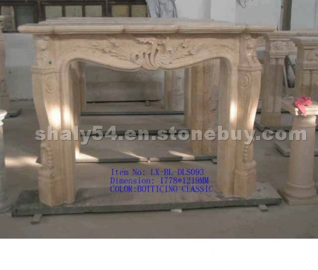 botticino classic fireplace