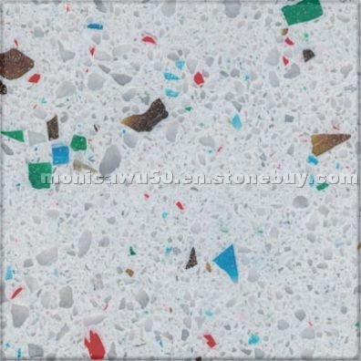White Compound Marble with Chips - BM0829