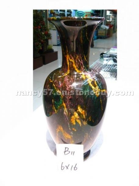 Multi-color jade vase
