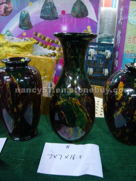 Multi-color jade vase