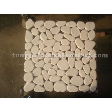 White Flat Cobble Tile