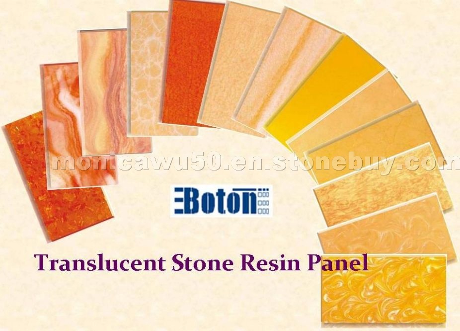 Orange series translucent stone-Resin Panel
