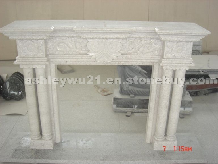 White Marble Fireplace
