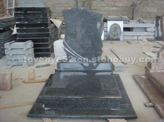 Padang dark granite tombstone