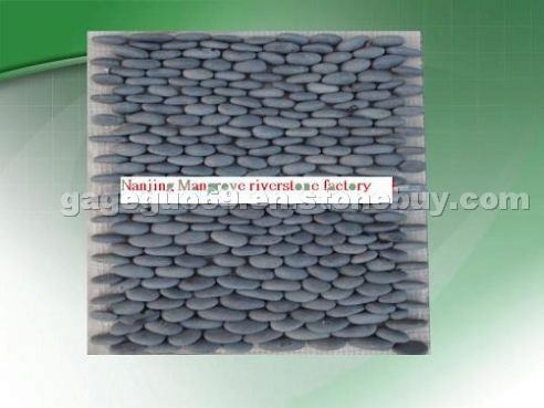 sae black stacked pebble mosaic tile sae black stacked pebble mosaic tile