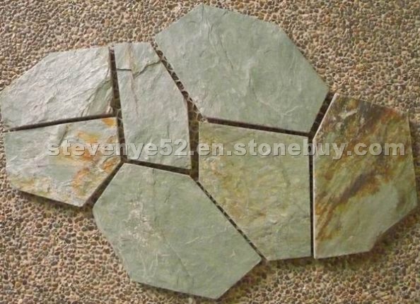 Rust, Green Slate Flagstone