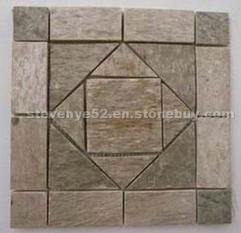 Yellow slate mosaic