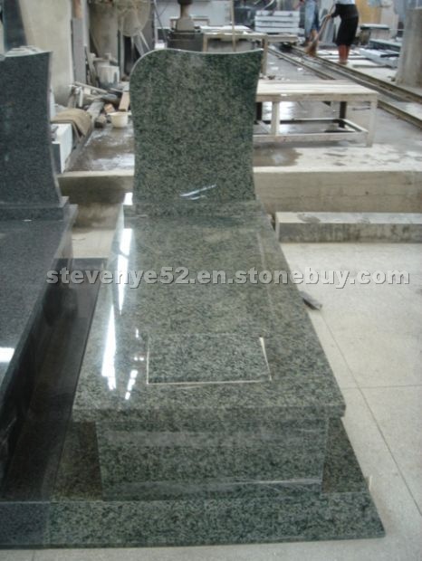 China green granite tombstone