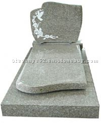 Cherry red granite tombstone