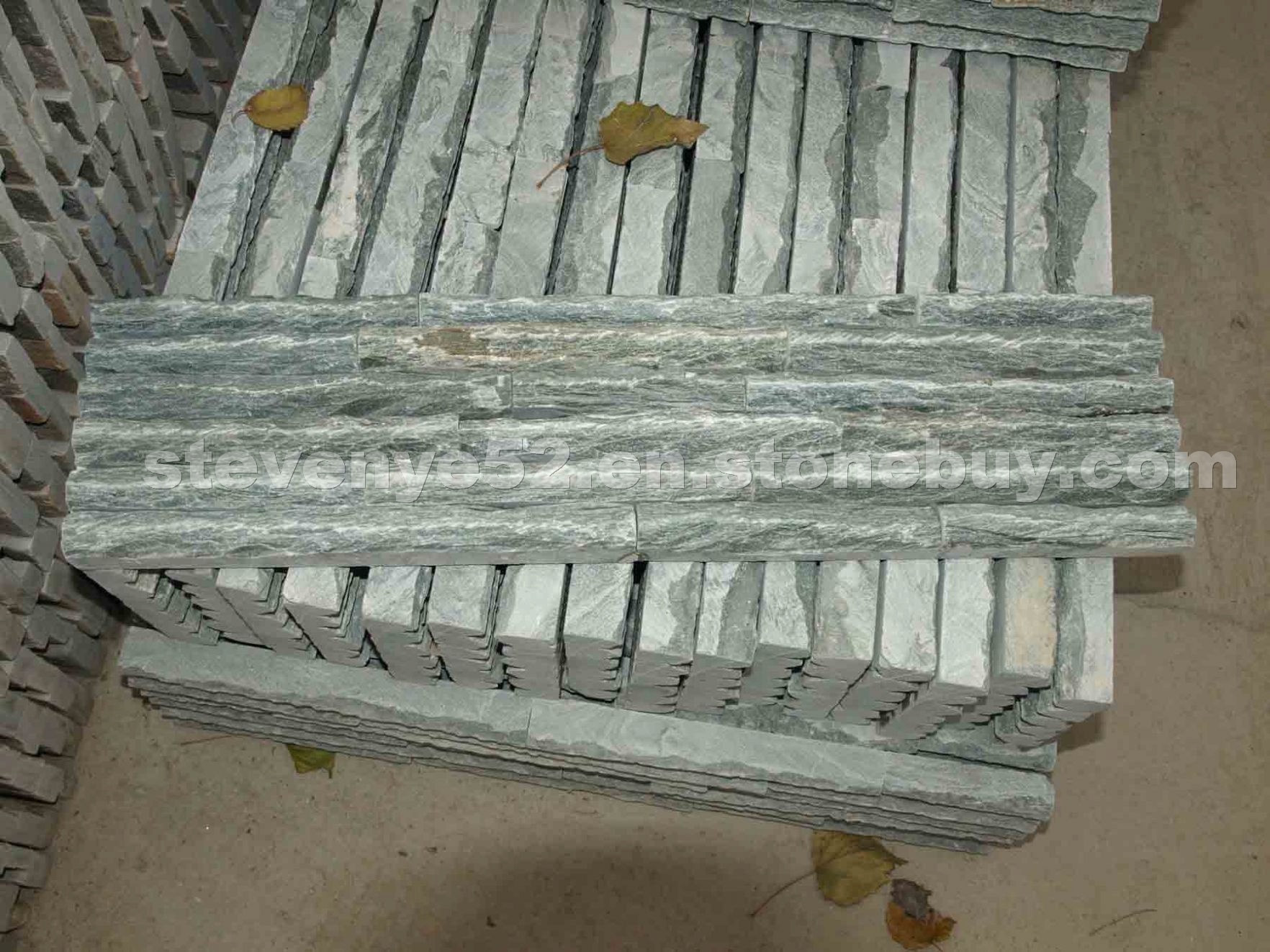 Mountain green slate wall panel