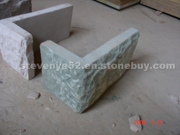 Green sandstone wall corners