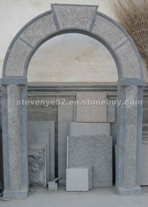 Blue limestone doors