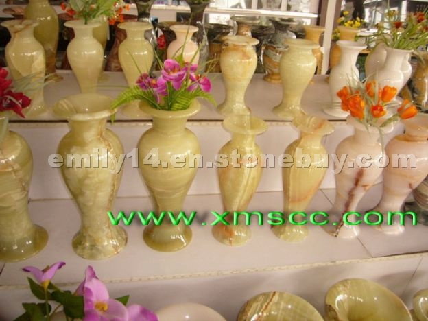 Light Green Onyx flower vase