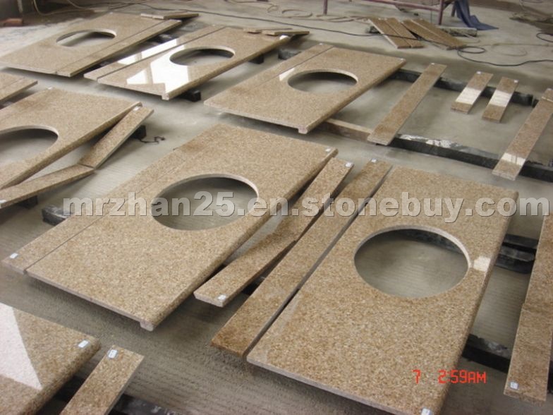 yellow granite vanitytops