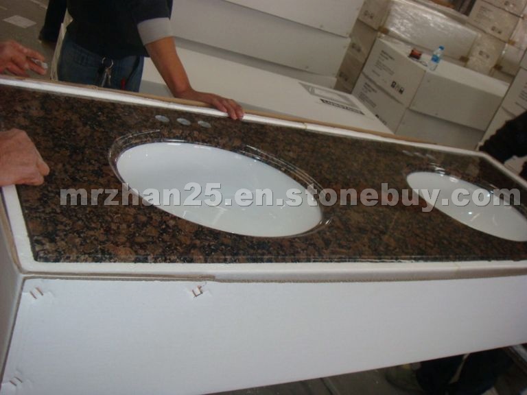 Tan Brown bathroom vanity top Tan Brown bathroom vanity top