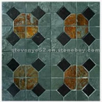 Green slate mosaic 2