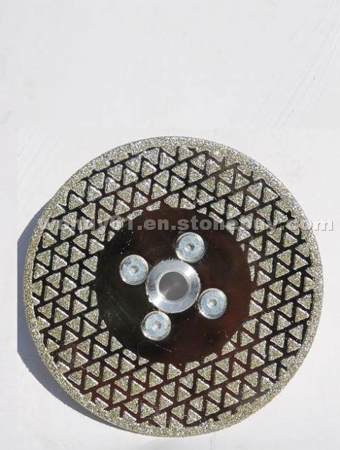 Electroplated diamond blades for marble