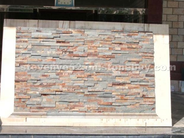 Rust slate wall cladding