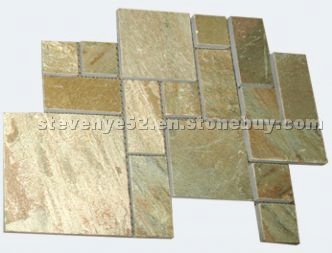 Yellow slate paving 6
