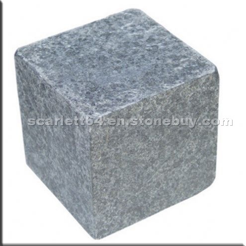 Black Basalt Cube Flamed Black Basalt Cube Flamed