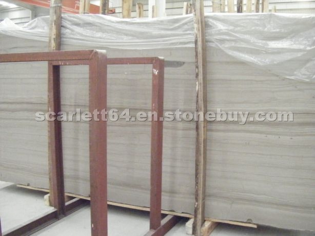 White Wood Grain Marble Slabs