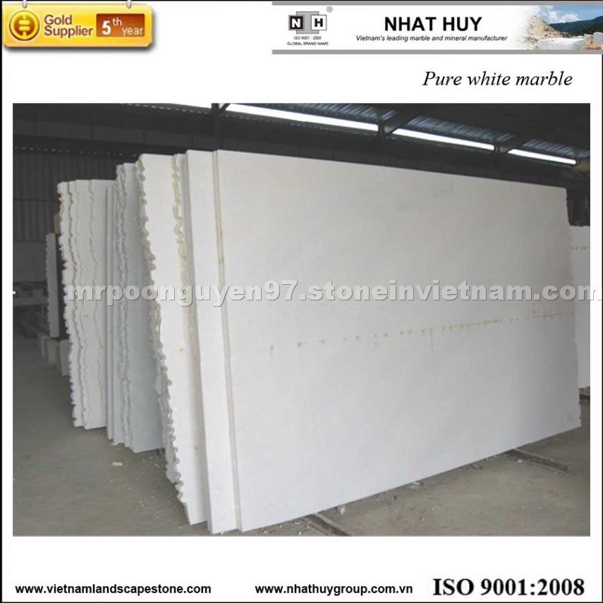 Pure white marble