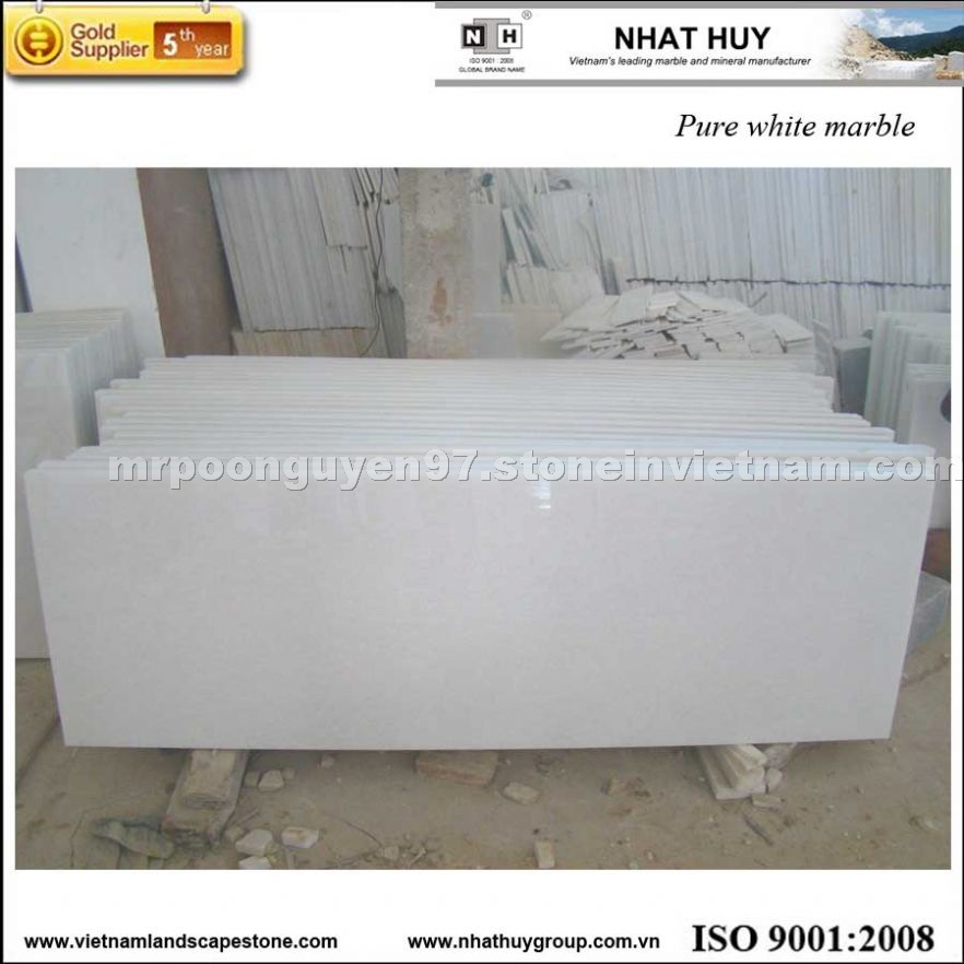 Pure white marble