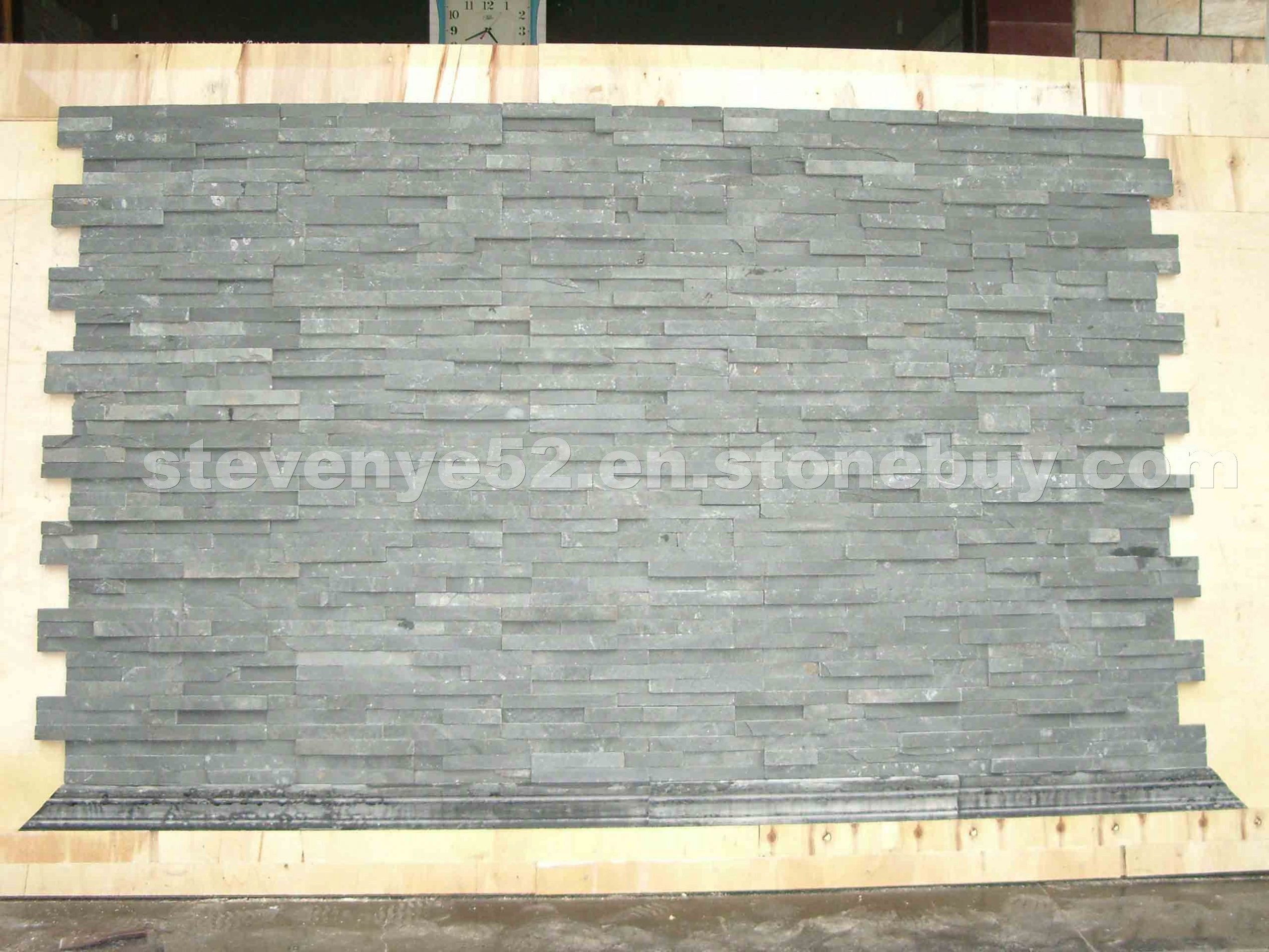Grey slate wall cladding