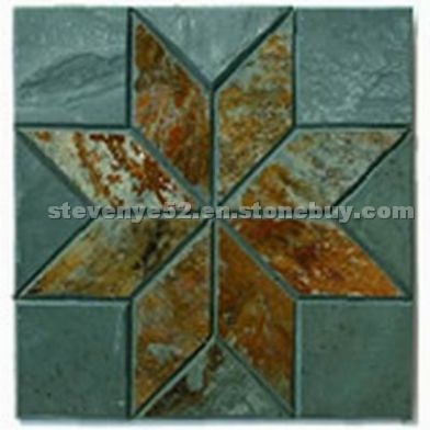 Green slate mosaic 3