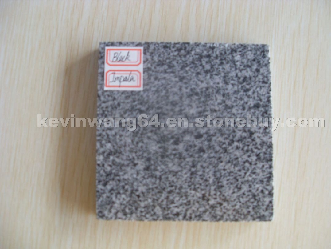 Impala Black Granite, Polished granite Impala Black Granite, Polished granite
