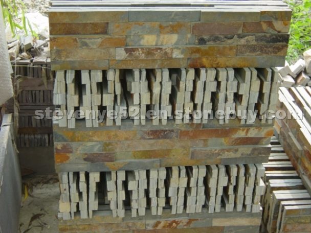Rust slate wall panel