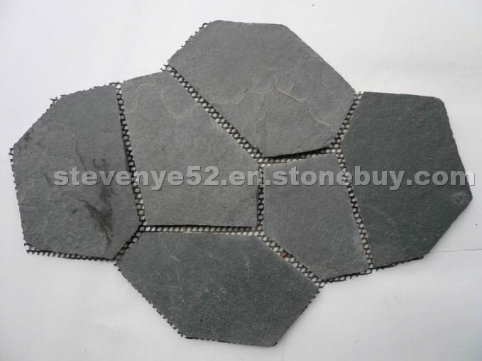 Black Slate Pattern Flagstone