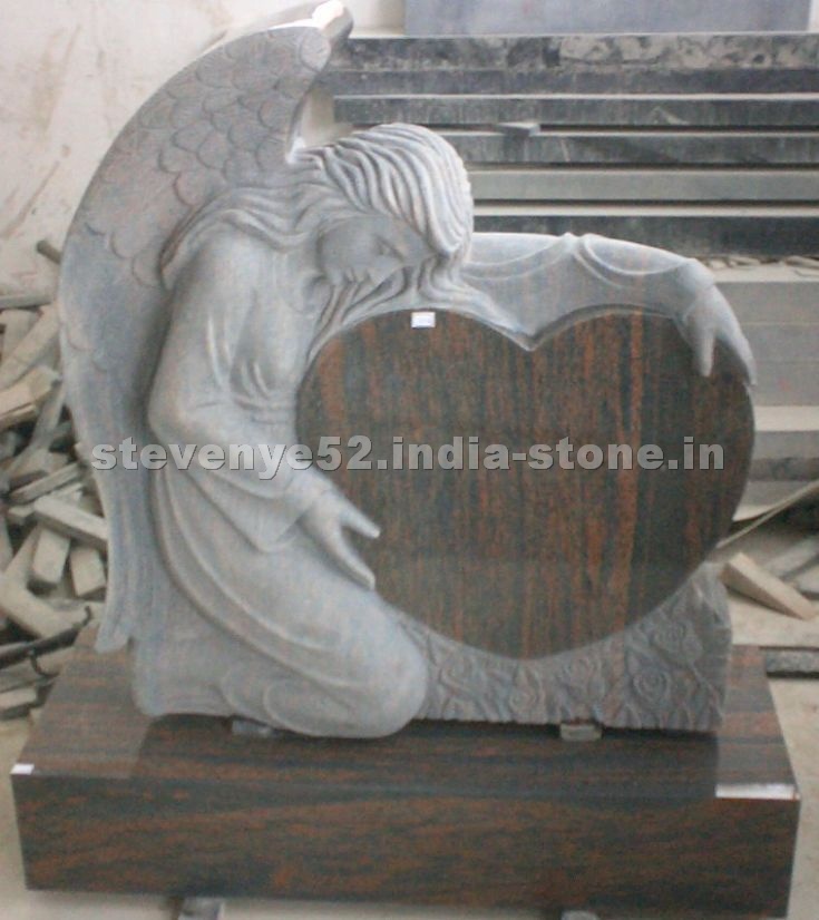 Himalayan Granite Angle Headstone