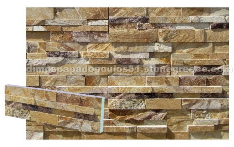 Gold natural stone panel