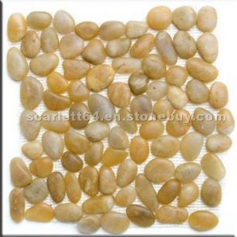 Polished Amber Pebble Tile Polished Amber Pebble Tile