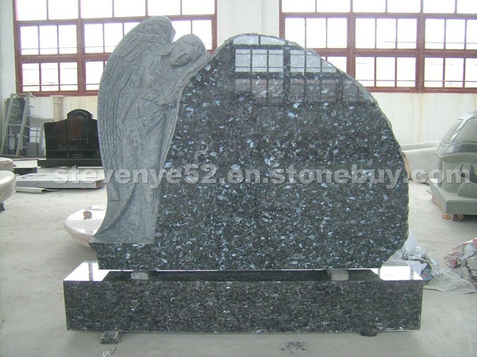 Sleeping Angle, Blue Pearl headstone
